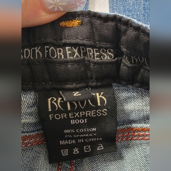 ReRock Jeans Size 2/ 26 Boot Cut - Picture 4 of 7